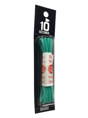 10 Seconds ® Round Dress Laces | Waxed Electric Green