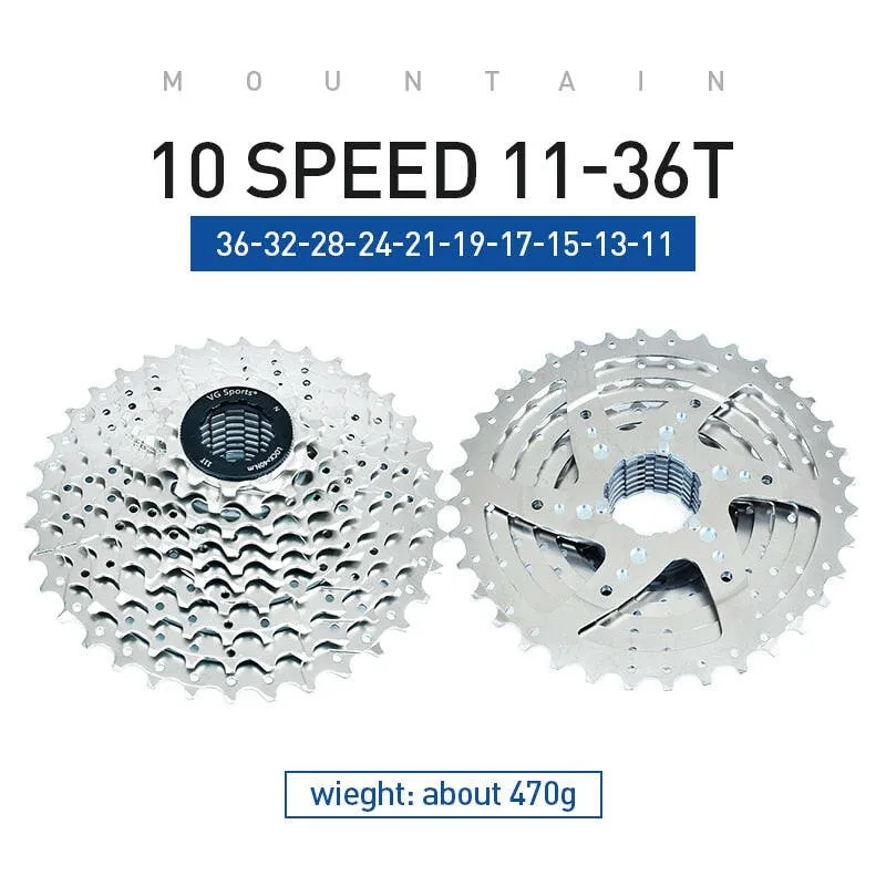 1pc VG SPORTS 9 10 11 Speed Mountain Bike Cassette Freewheel MTB Bike Cassette Sprocket 9v 10v 11v 32T/36T/42T/50T Bike parts