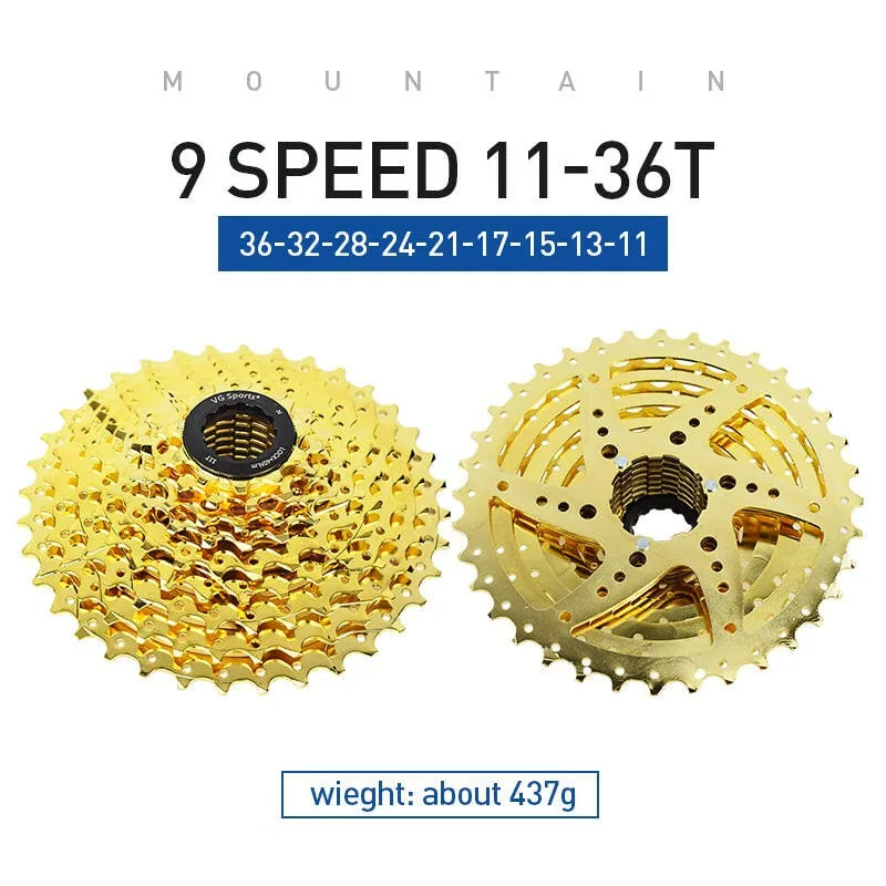 1pc VG SPORTS 9 10 11 Speed Mountain Bike Cassette Freewheel MTB Bike Cassette Sprocket 9v 10v 11v 32T/36T/42T/50T Bike parts