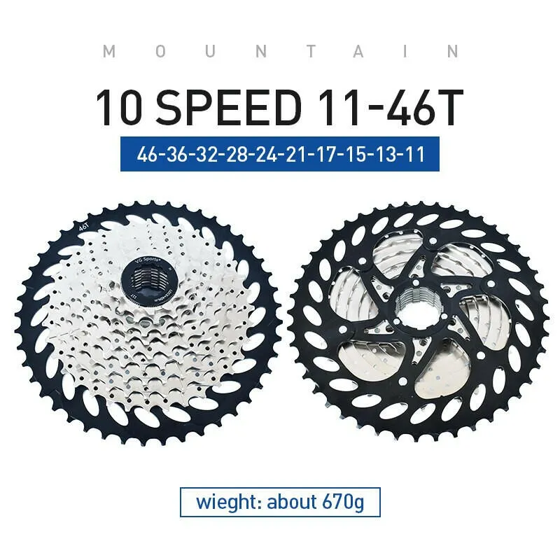 1pc VG SPORTS 9 10 11 Speed Mountain Bike Cassette Freewheel MTB Bike Cassette Sprocket 9v 10v 11v 32T/36T/42T/50T Bike parts