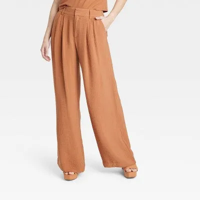 A New Day Women's Wide Leg Casual High Rise Wide Leg Pants