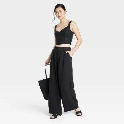 A New Day Women's Wide Leg Casual High Rise Wide Leg Pants