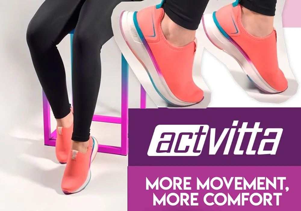 Actvitta Emmence Womens Comfort Cushioned Active Shoes Made In Brazil