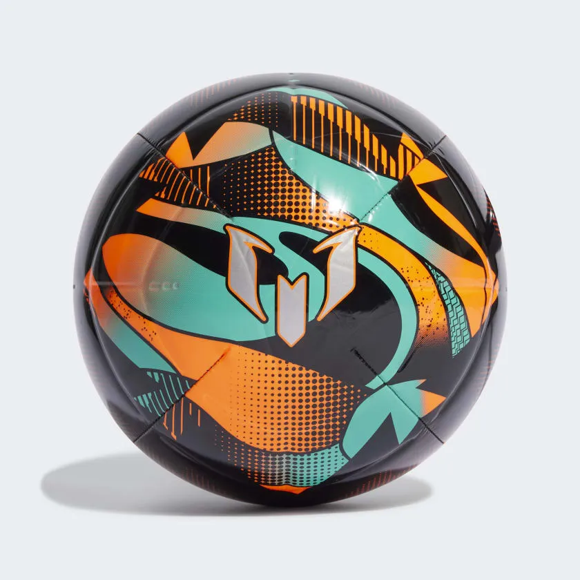 adidas Messi Club Soccer Ball HT2465 Solar Orange/Mint Rush/Black