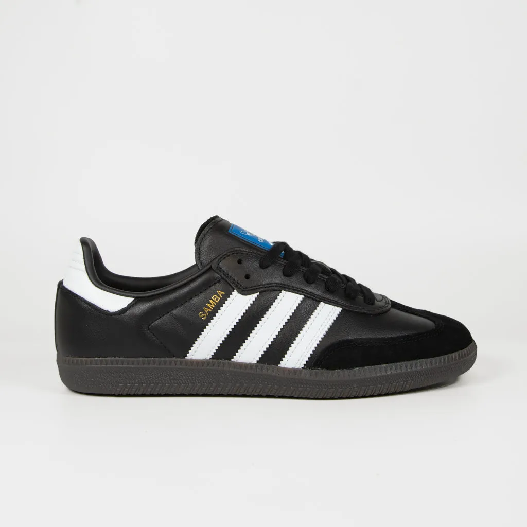 Adidas Skateboarding - Samba ADV Shoes - Core Black / Footwear White / Gold Metallic