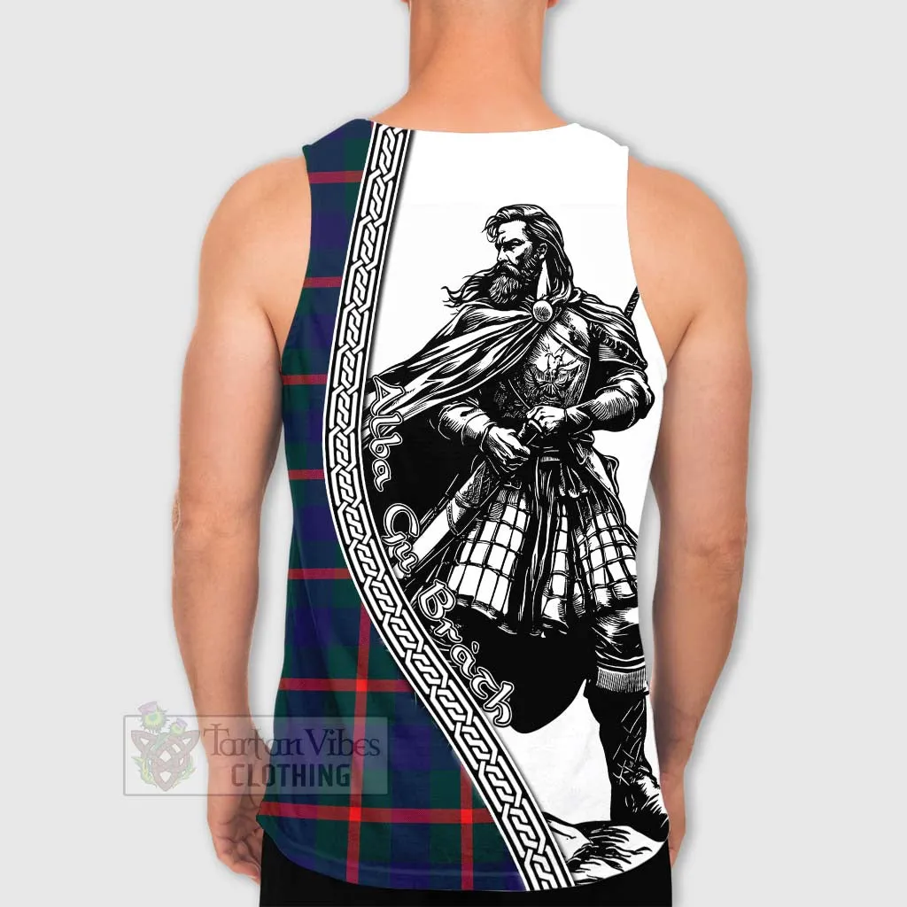 Agnew Tartan Clan Crest Men's Tank Top with Highlander Warrior Celtic Style