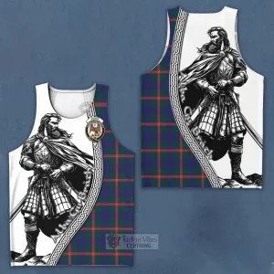 Agnew Tartan Clan Crest Men's Tank Top with Highlander Warrior Celtic Style