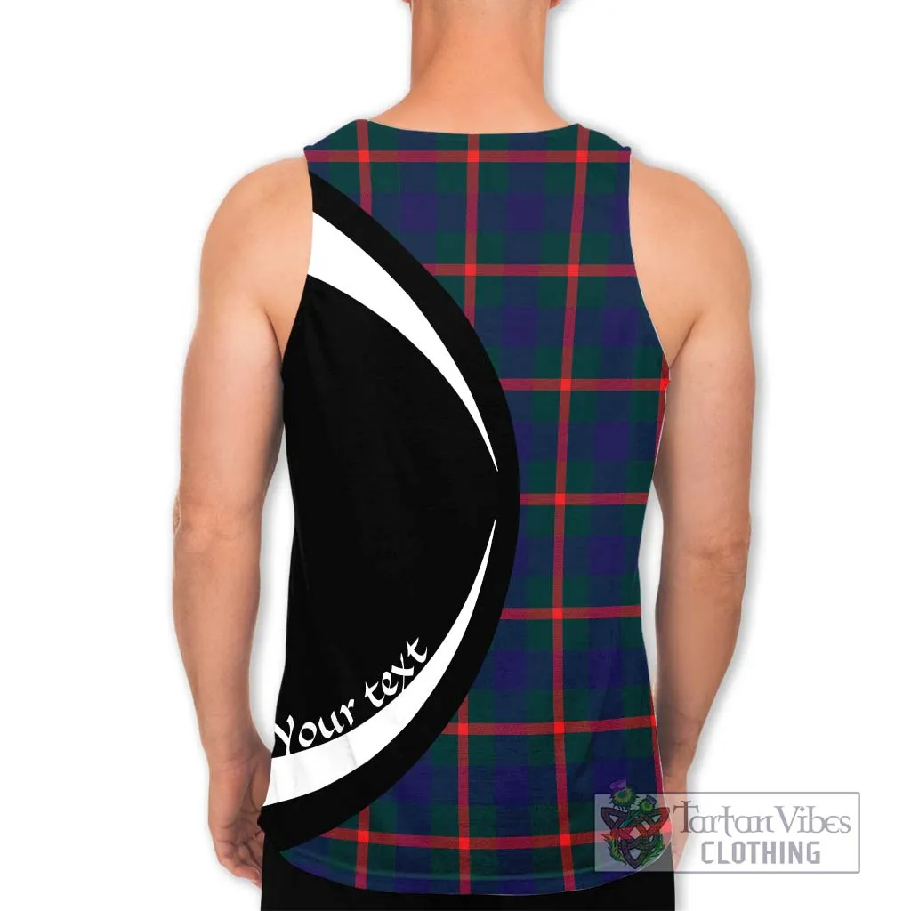 Agnew Tartan Men's Tank Top with Family Crest Circle Style