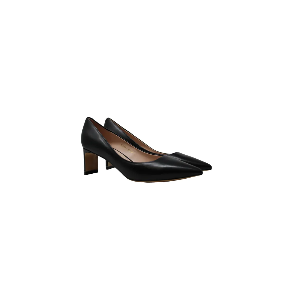 AiciBerllucci Bella5 Ladies 2 inch Black Leather Heel