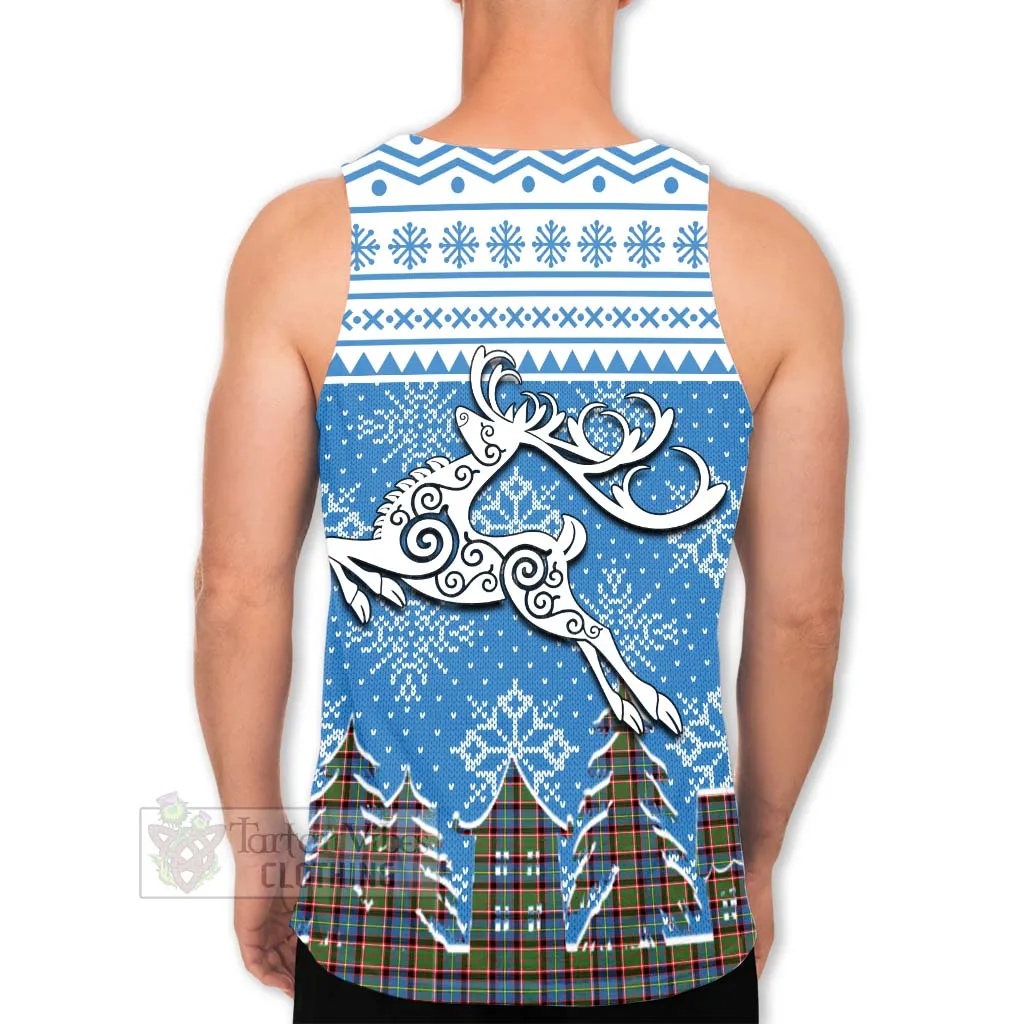 Aikenhead Clan Christmas Men's Tank Top Celtic Reindeer Style