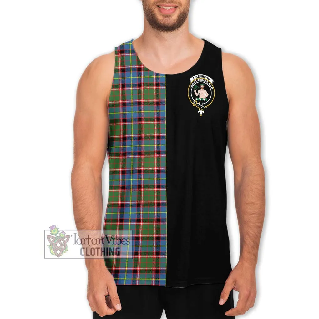 Aikenhead Tartan Men's Tank Top with Family Crest and Half Of Me Style