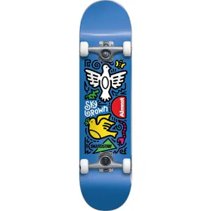 Almost Sky Skateistan Doodle Blue 7.5" Skateboard