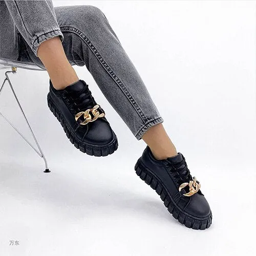 Amozae--Back to school   2024 Women Autumn Fashion Lace Up Sneakers Ladies New Platform Casual Sports Shoes Female Original Breathable Shoes Plus Size 43