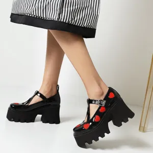 Amozae-Back  To School Outfit   2024 Women Summer Fashion Mary Jane Shoes Ladies New Kawaii High Heeled Platform Shoes Female Original Casual Footwear Plus Size