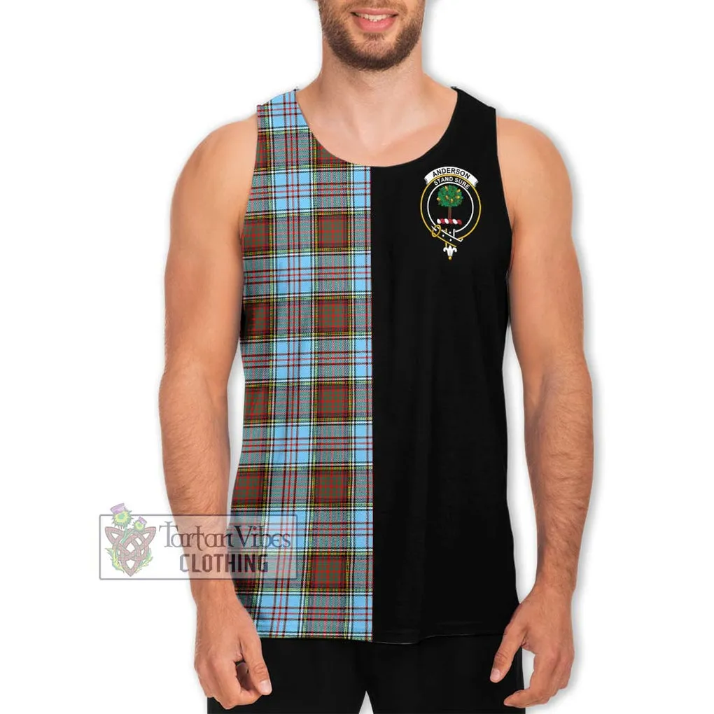 Anderson Ancient Tartan Men's Tank Top with Family Crest and Half Of Me Style