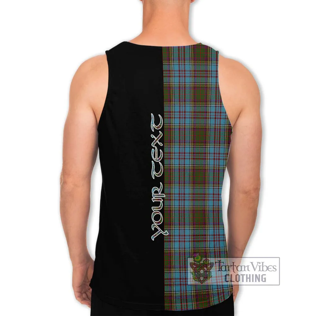 Anderson Tartan Men's Tank Top with Family Crest and Half Of Me Style