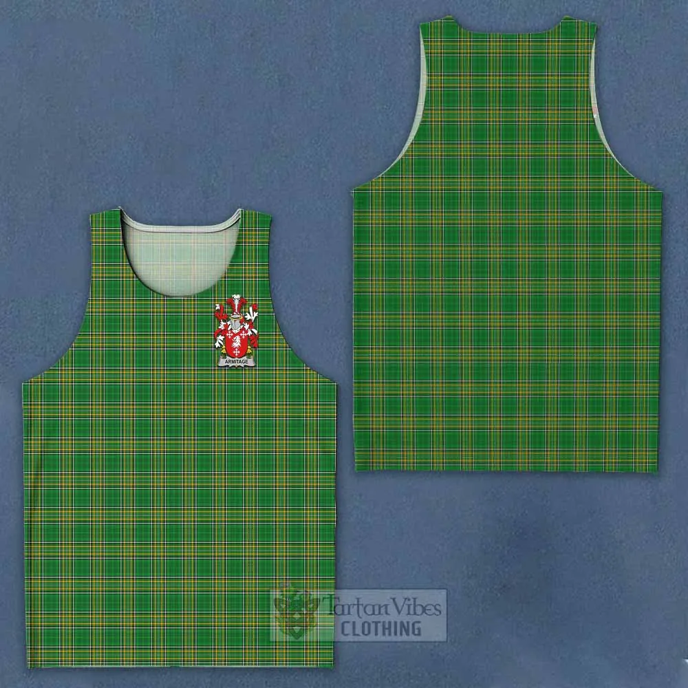 Armitage Irish Clan Tartan Men's Tank Top with Coat of Arms