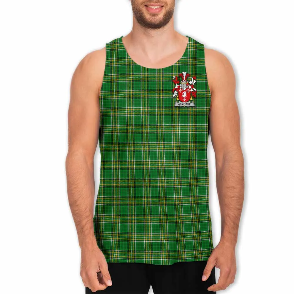 Armitage Irish Clan Tartan Men's Tank Top with Coat of Arms