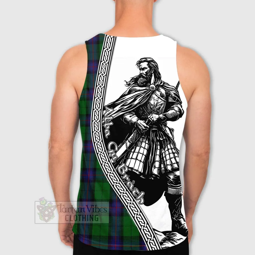 Armstrong Tartan Clan Crest Men's Tank Top with Highlander Warrior Celtic Style