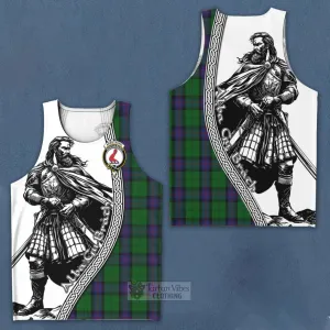 Armstrong Tartan Clan Crest Men's Tank Top with Highlander Warrior Celtic Style