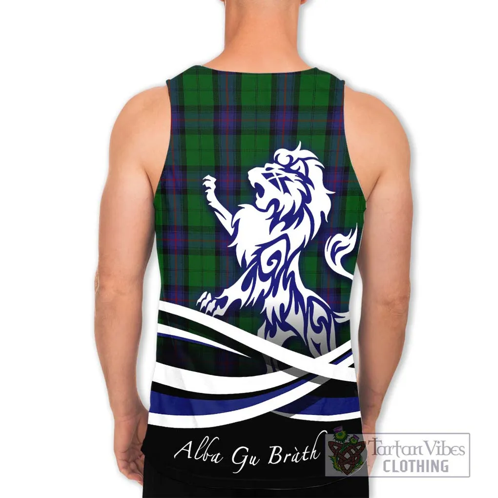 Armstrong Tartan Men's Tank Top with Alba Gu Brath Regal Lion Emblem