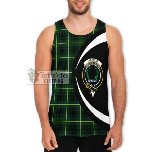 Arthur Modern Tartan Men's Tank Top with Family Crest Circle Style