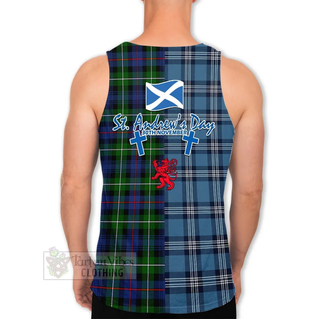 Baillie (Bailey) Tartan Men's Tank Top Happy St. Andrew's Day Half Tartan Style