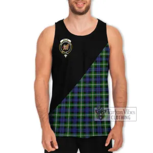 Baillie of Polkemmet Tartan Men's Tank Top with Family Crest and Military Logo Style