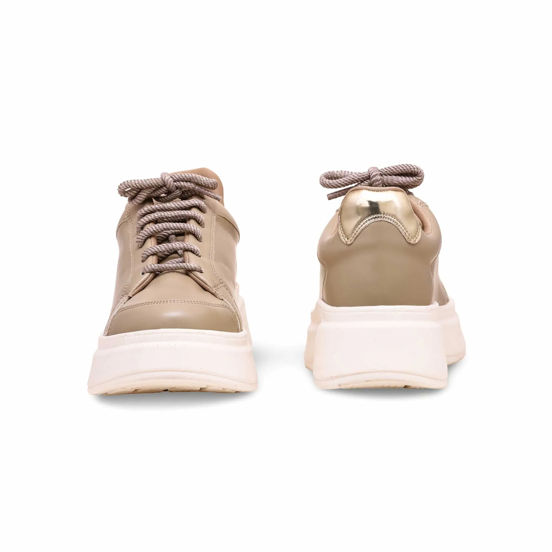 Beige Casual Sneaker For Women AT7364