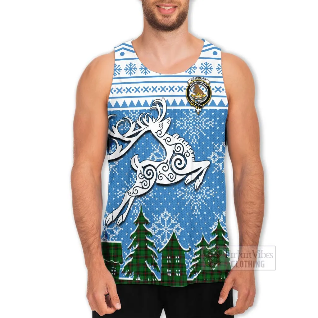 Beveridge Clan Christmas Men's Tank Top Celtic Reindeer Style