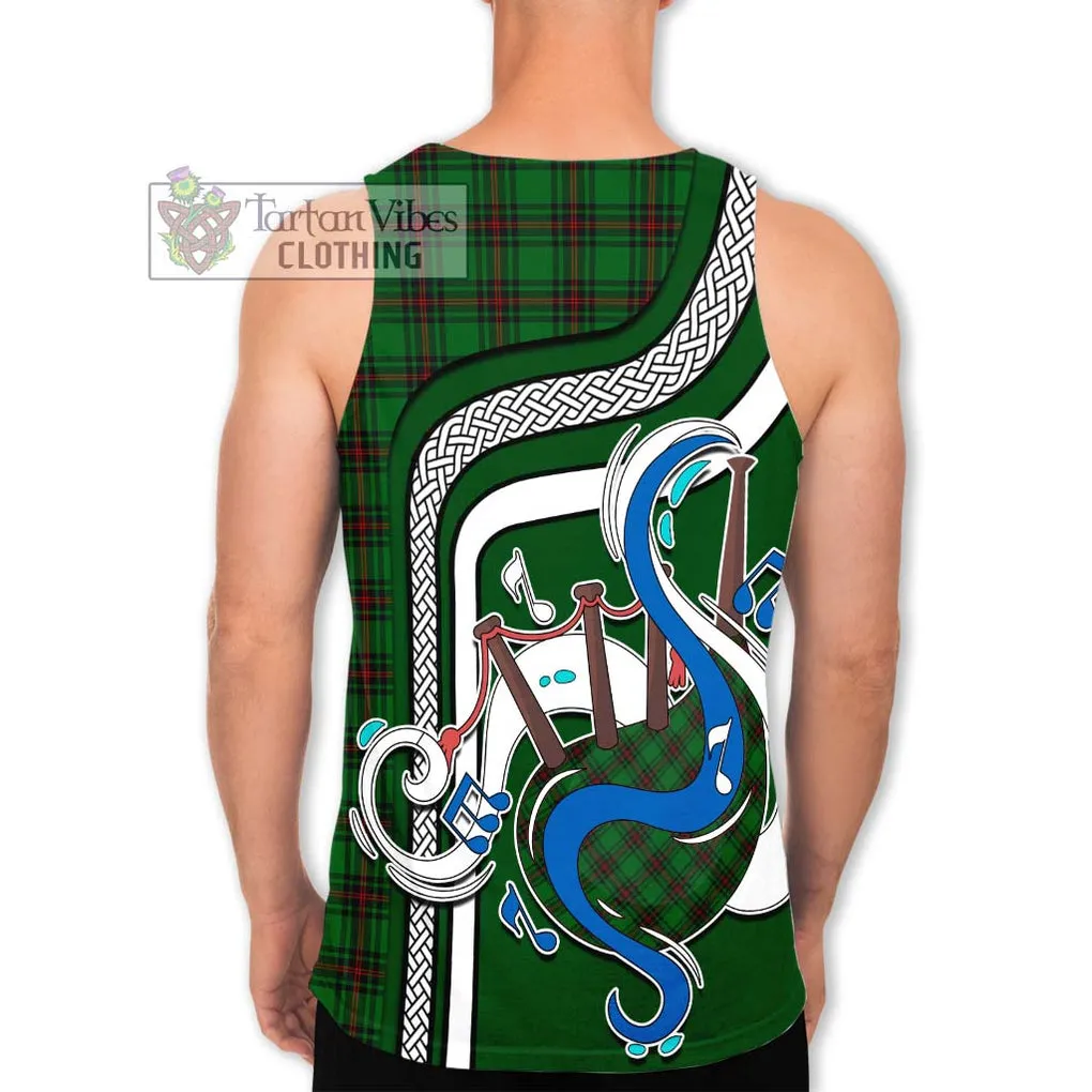 Beveridge Tartan Men's Tank Top with Epic Bagpipe Style