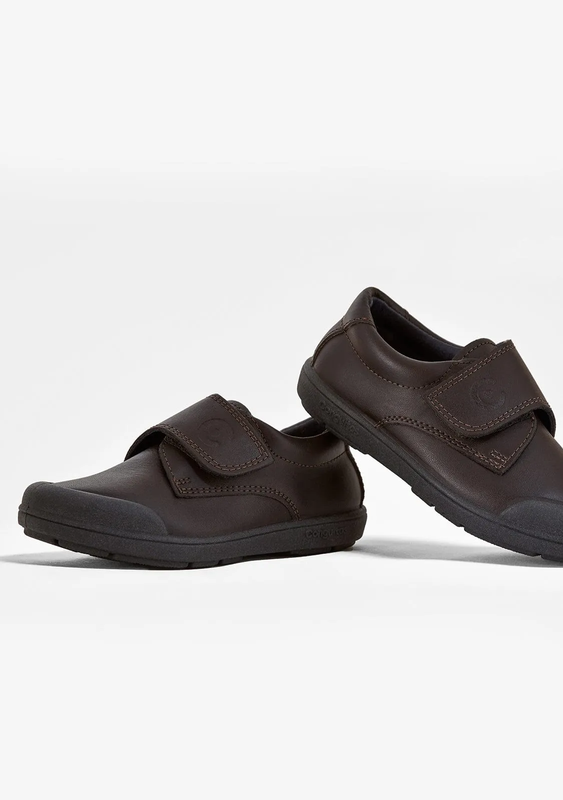 Boy's Brown Washable Leather School Shoes