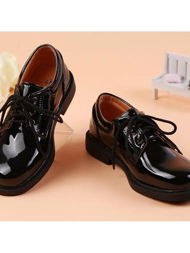 Boys Oxfords Daily Dress Shoes Flower Girl Shoes Formal Shoes Patent Leather Water Resistant Non-slipping Princess Shoes Big Kids(7years  ) Little Kids(4-7ys) School Wedding Party Walking Shoes