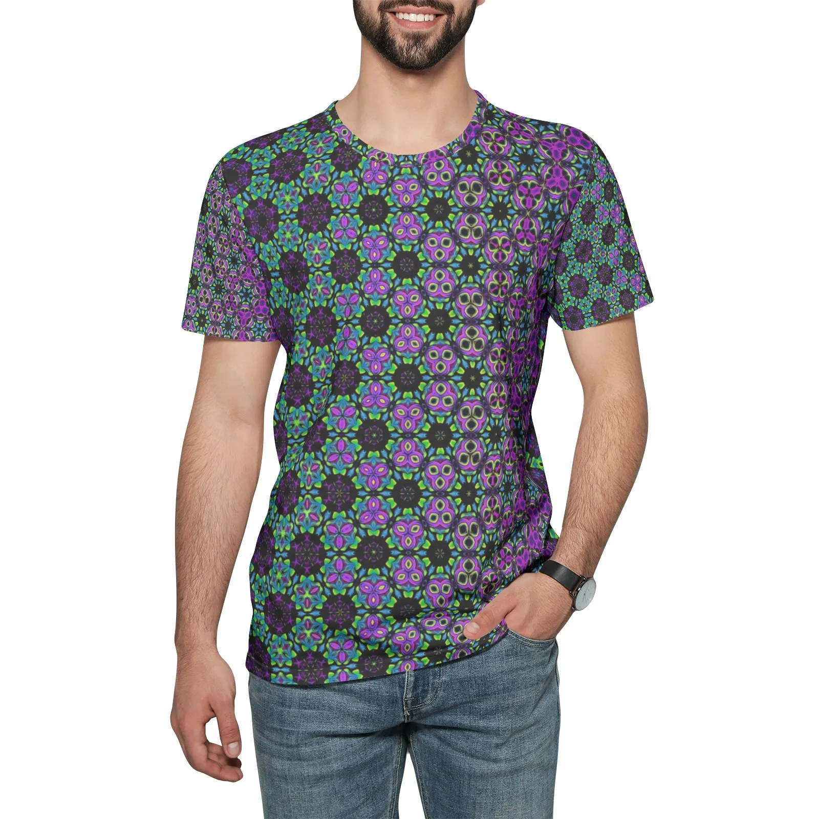 Cameron Gray | Psy Trip | Unisex All-Over Print Cotton T-shirts