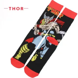 Cartoon Socks, Thor,  Womens & Mens Fun Novelty Crew Character 360 Degree Artwork Designed Socks