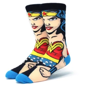 Cartoon Socks, Wonder Women Fun Novelty Mens Crew Character Socks