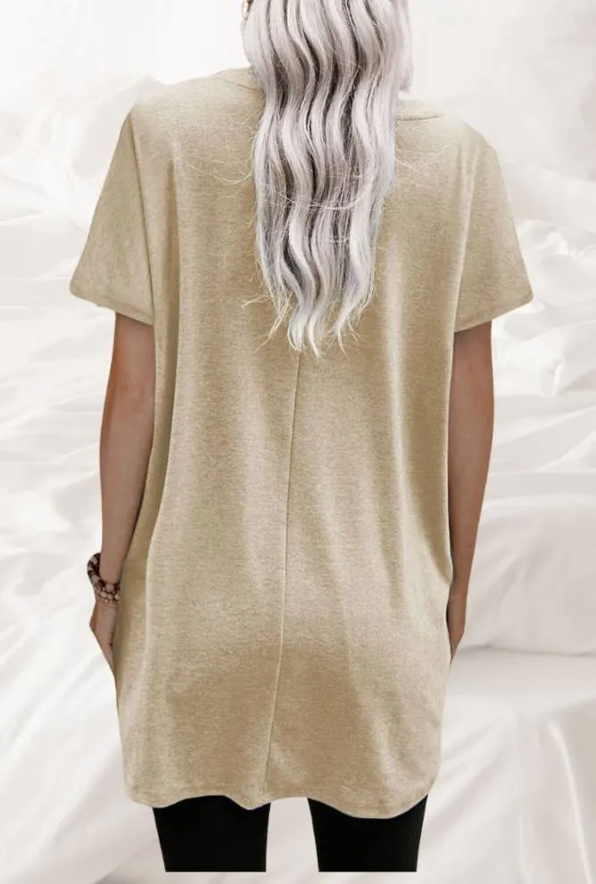 Casual Oversized T-Shirt with Pockets