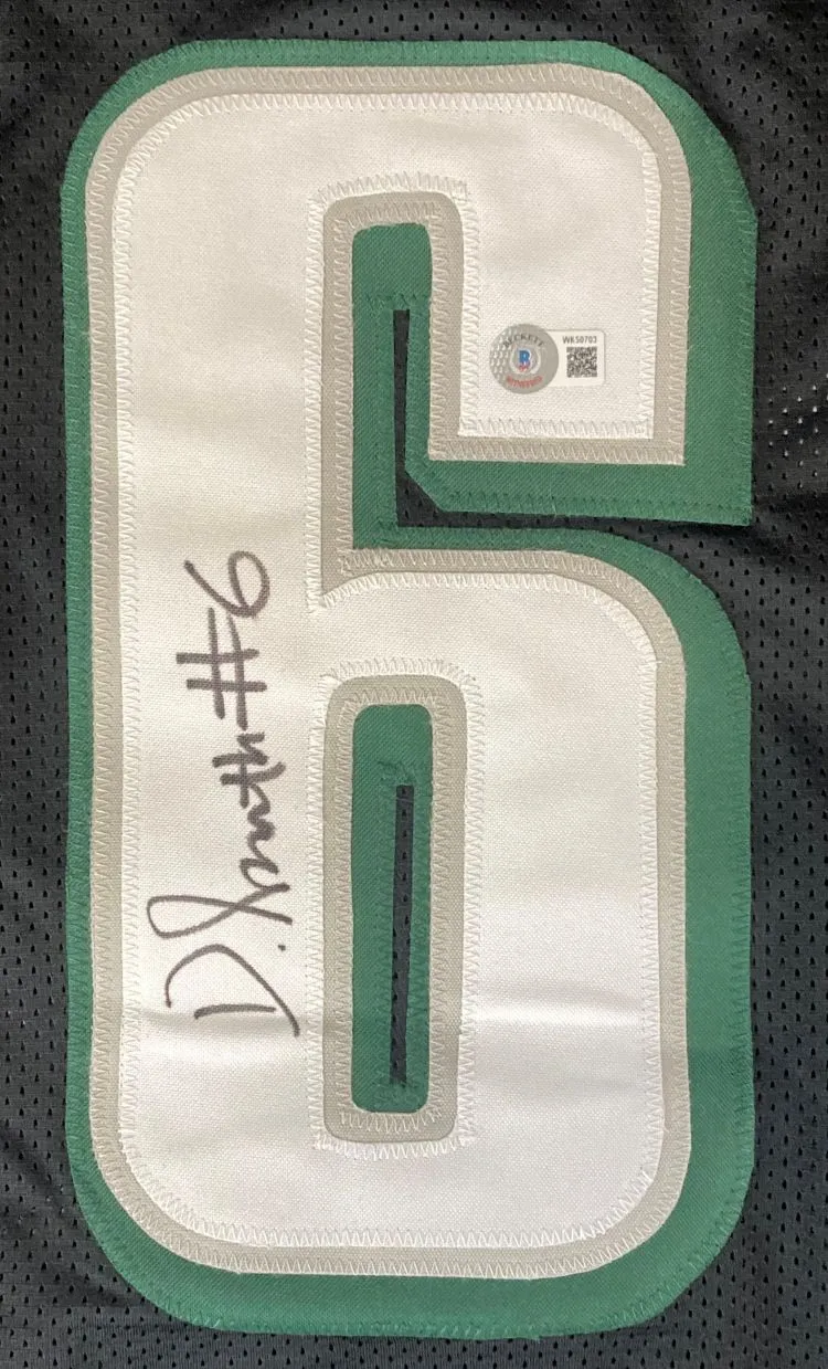 Devonta Smith Philadelphia Signed Black Football Jersey BAS