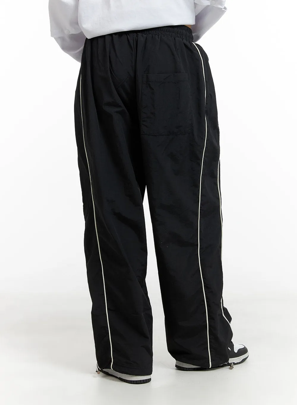 Elastic Waist Contrasting Trim Sweatpants CM407