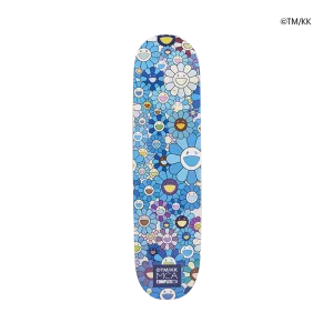 Flower 8.0 Blue Skateboard Art Deck by Takashi Murakami TM/KK