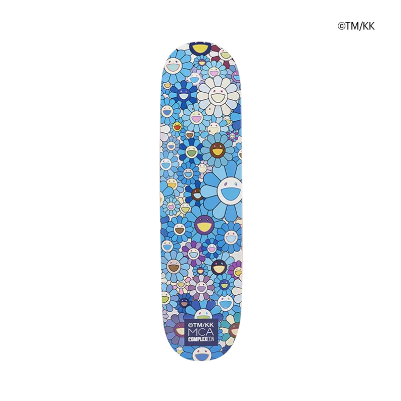 Flower 8.0 Blue Skateboard Art Deck by Takashi Murakami TM/KK