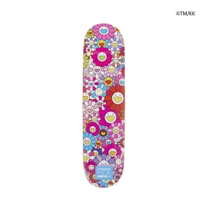 Flower 8.0 Pink Skateboard Art Deck by Takashi Murakami TM/KK