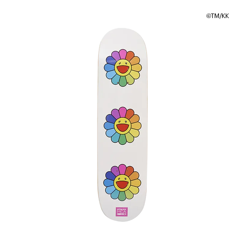 Flower 8.0 White Skateboard Art Deck by Takashi Murakami TM/KK