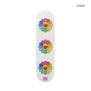 Flower 8.0 White Skateboard Art Deck by Takashi Murakami TM/KK