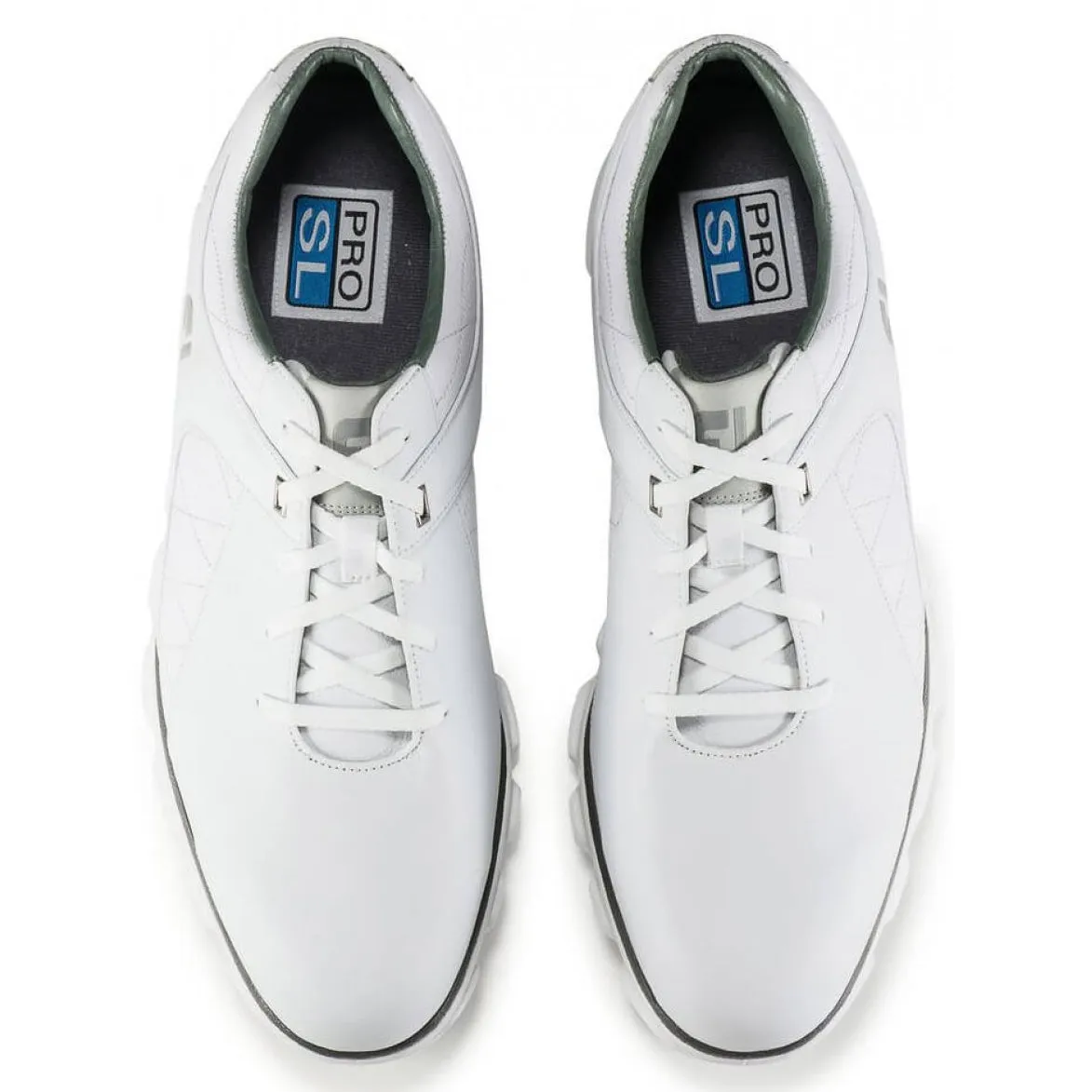 FootJoy Pro Spikeless White-Silver Mens Golf Shoes - Cosmetic Blem