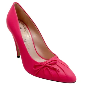 Gucci Bright Fuchsia No. 7 Charlotte Bow Pumps