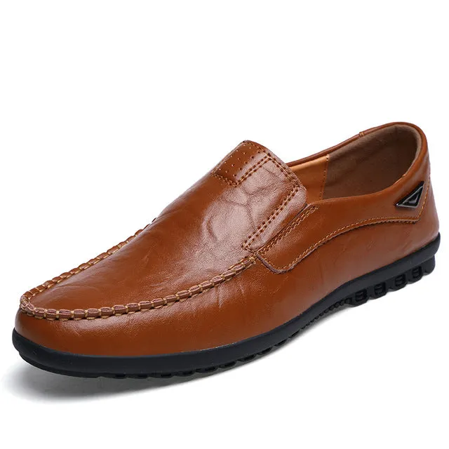 Hot Sale Genuine Leather Men Shoes Casual flat men