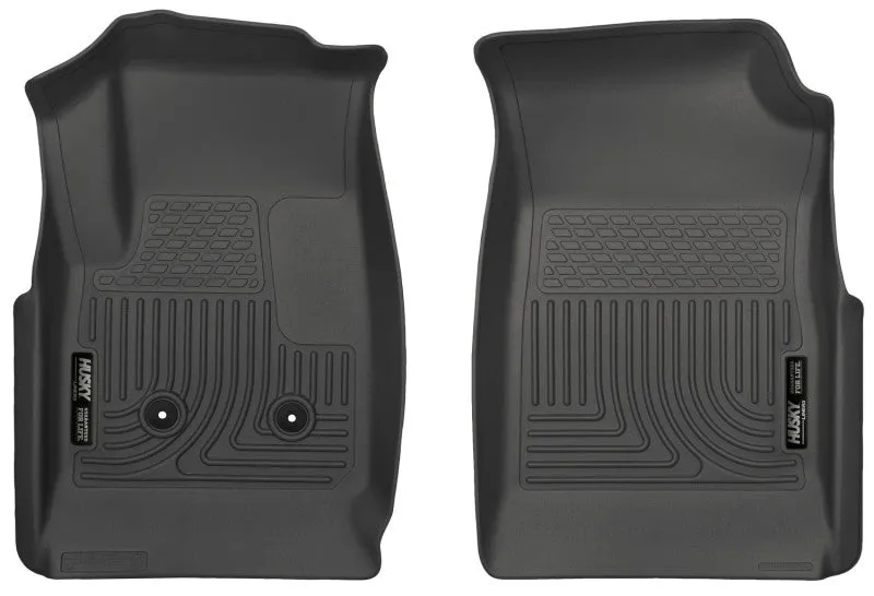 Husky Liners Front Floor Liner Weatherbeater Plastic Black - GM Midsize Truck 2015-16