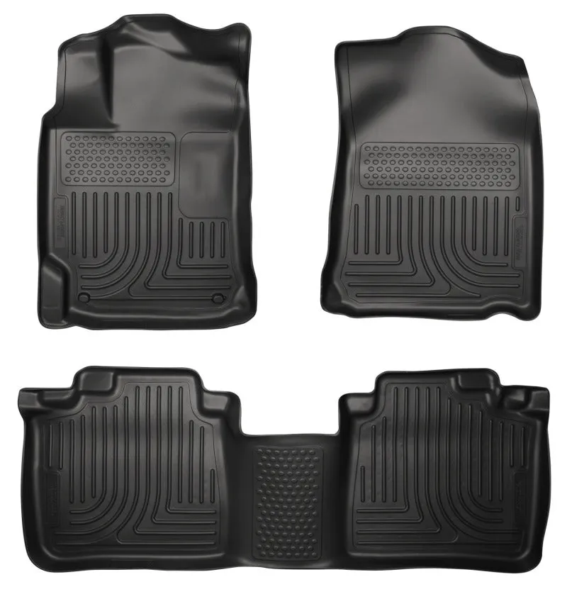 Husky Liners Front/2nd Seat Floor Liner Weatherbeater Plastic Black - Toyota Venza 2009-11