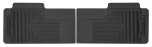 Husky Liners Heavy Duty 2nd Row Floor Mat - Rubber - Black - Various Applications - Pair